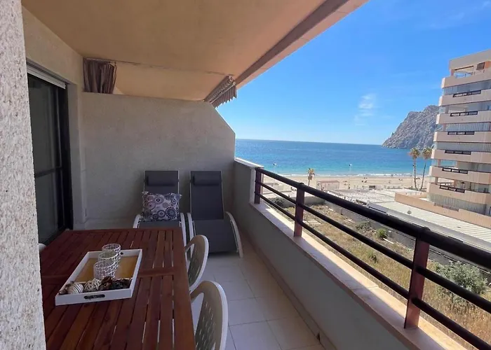 Eerstelijns Vive Cada Momento Zeezicht En Pal Aan De Boulevard En Calpe, Toplocatie Calpe